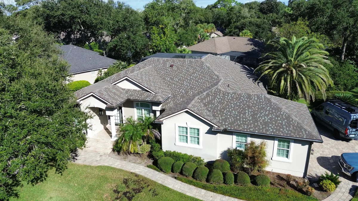 New shingle roof by LePierre Roofing on a Fernandina Beach home