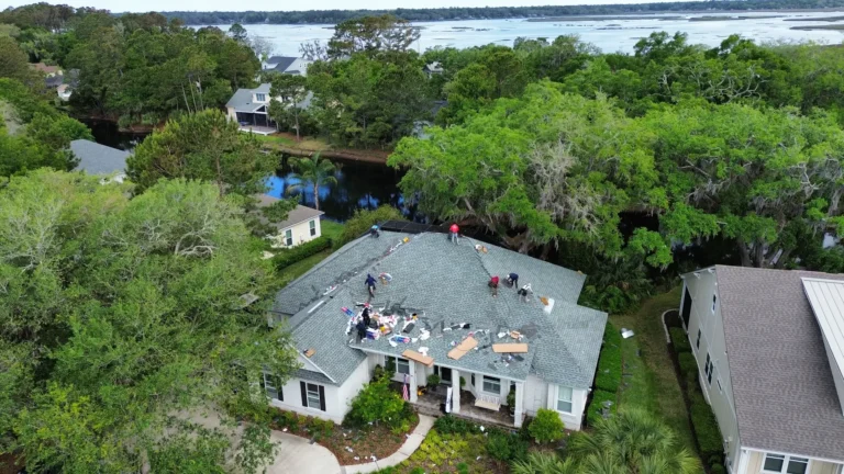 LePierre Roofing crew installing a new roof
