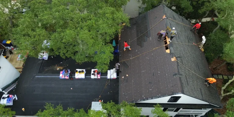 LePierre Roofing crew installing a new roof